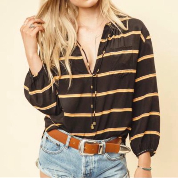 Faithfull the Brand Tops - Faithfull the Brand Striped Alice Top Oversized